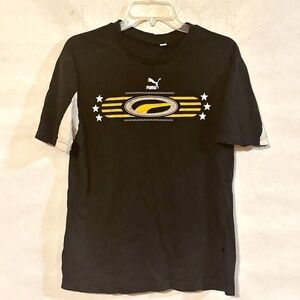 Puma Black Workout Athletic Short Sleeve Jersey T Shirt Tee